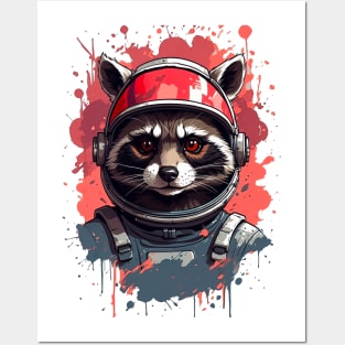 Space Pioneer Raccoon Posters and Art